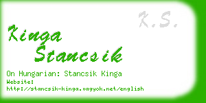 kinga stancsik business card